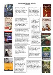 English Worksheet: Agatha Christie Books covers