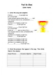Song activity - Feel so close