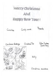 English Worksheet: My Christmas vocabulary Game!