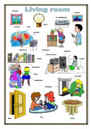 English Worksheet: Living room.