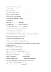 English Worksheet: pismeni