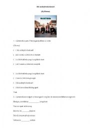 English Worksheet: Class song activity
