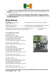 English Worksheet: IRELAND: Molly Malone