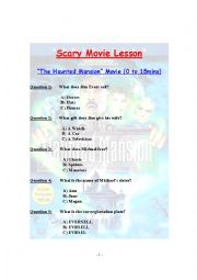English Worksheet: Haunted Mansion Movie Quiz