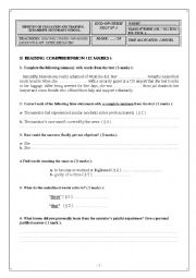 English Worksheet: end-of-term test n 1 ( 4 th form, maths )