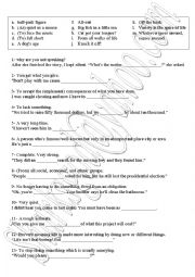 English Worksheet: Idioms