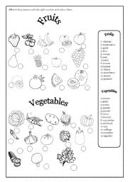 fruits and vegetables