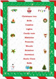 English Worksheet: Christmas icons