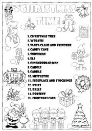 English Worksheet: CHRISTMAS TIME