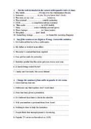 English Worksheet: Participle