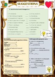 English Worksheet: Making Suggestions