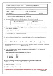 Mid- Term Test N1 (2nd Form Tunisian Students)