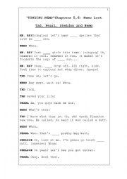 English Worksheet: Finding Nemo Script Gap-Fill