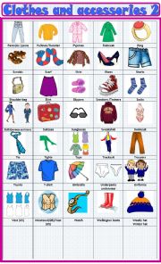 English Worksheet: Clothes pictionary new version