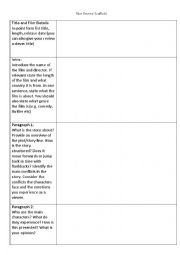 English Worksheet: Film Review Scaffold