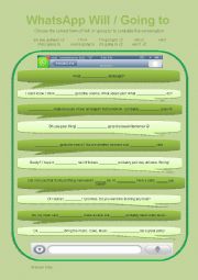 01 WhatsApp Will / Going to (mobile phone text dialogue conversation)