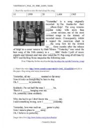 English Worksheet: the beatles