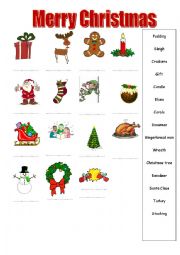 English Worksheet: **Christmas Vocabulary
