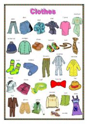 English Worksheet: Clothes