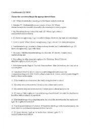 English Worksheet: Conditionals -Test