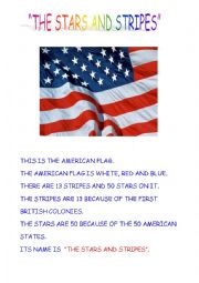 English Worksheet: THE STARS AND STRIPES