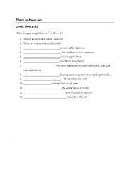 English Worksheet: There is There are