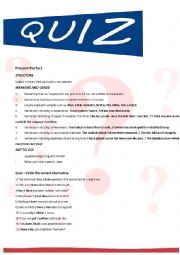 Present Perfect short explanation and quiz