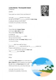 English Worksheet: La Isla Bonita - Madonna