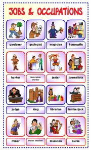 English Worksheet: Jobs and Occupations: Pictionary 3