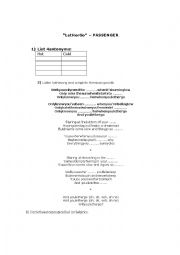 English Worksheet: Let her Go- Passenger (antonyms)