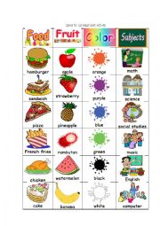 English Worksheet: Concept sorts Activity1