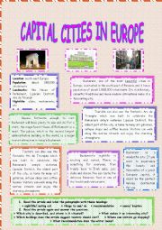 English Worksheet: Capital Cities