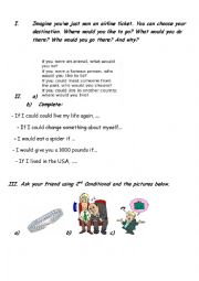 English Worksheet: 2nd Conditional (speaking activity)