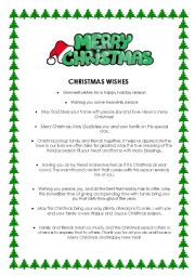 English Worksheet: Christmas wishes