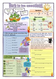 English Worksheet: The verb to be: questions