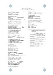 English Worksheet: Baby Its Cold Outside - Idina Mendel feat. Michael Bubl