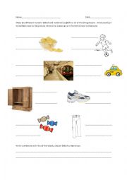 English Worksheet: British/American English vocabulary