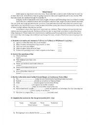 English Worksheet: A Quiz for pre-intermediate students will-be going to - simple Present vs Present Cont.