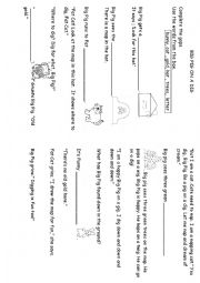 English Worksheet: Big Pig on a Dig- Fill in the gaps