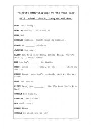 Finding Nemo Script Chap. 9 Gap-Fill