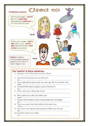 English Worksheet: Used to