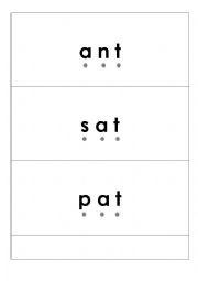 Jolly Phonics Group 1 (satpin) Word Flashcards