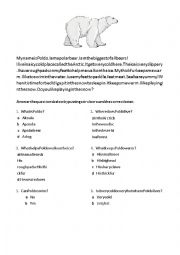 English Worksheet: reading comprehension 