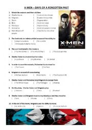 English Worksheet: X-men- Days of a future past