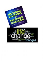 English Worksheet: Talking about chages