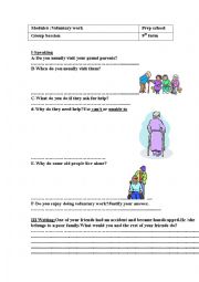 English Worksheet: module 6 group session