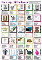 English Worksheet: In my Kitchen