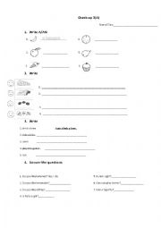 English Worksheet: Happy Street 1-Unit 4 (test)