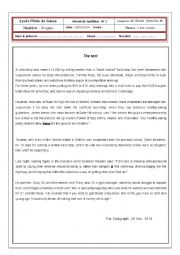 English Worksheet: end - of - term test 1 first year 