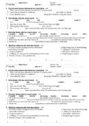 English Worksheet: QUIZ